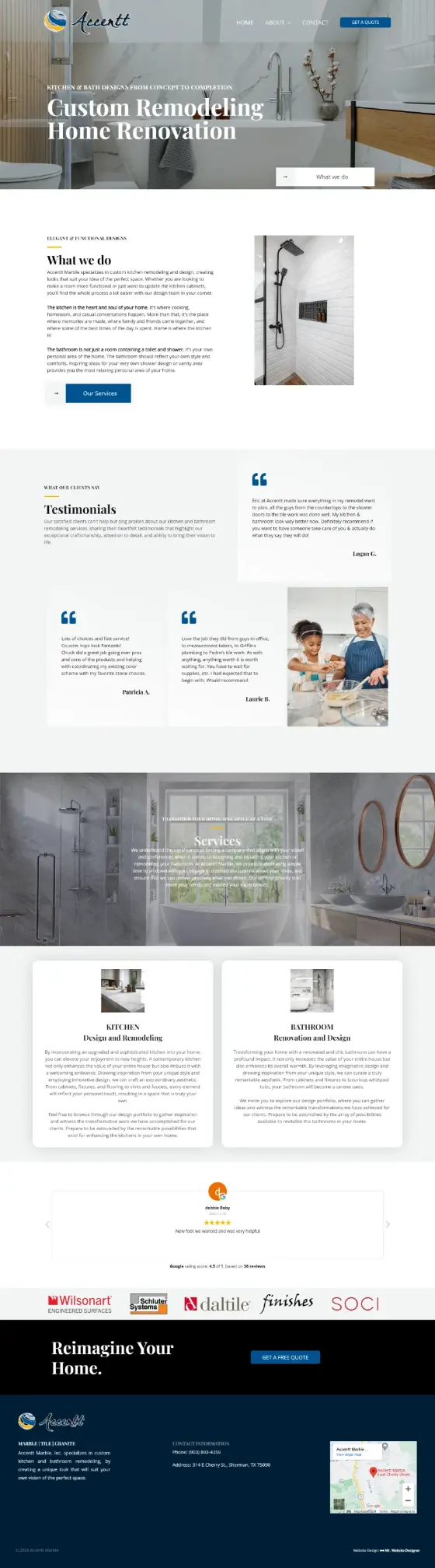 Accentt Marble website