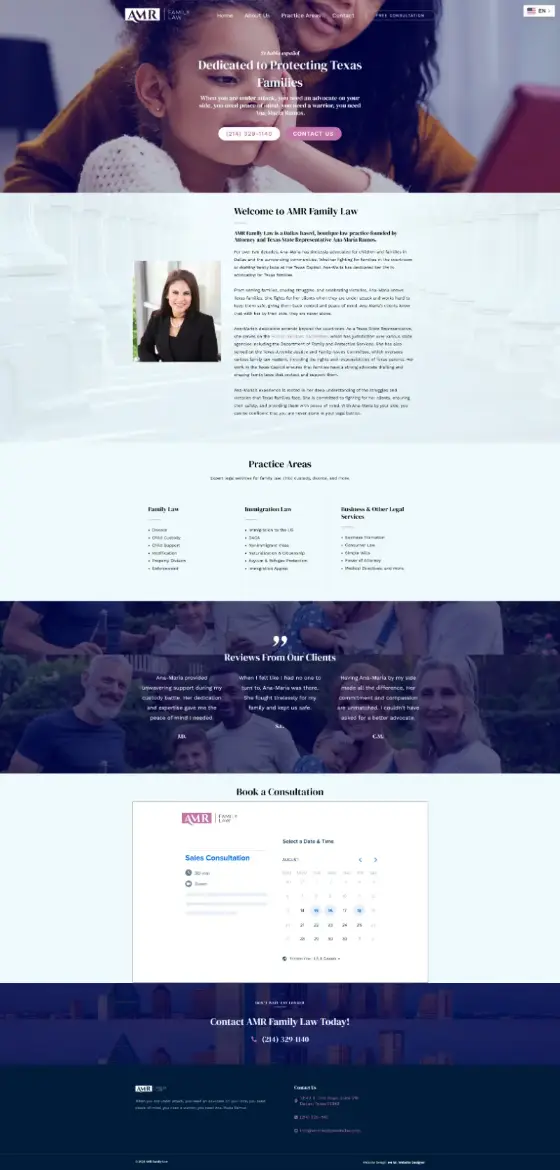 AMR Family Law website