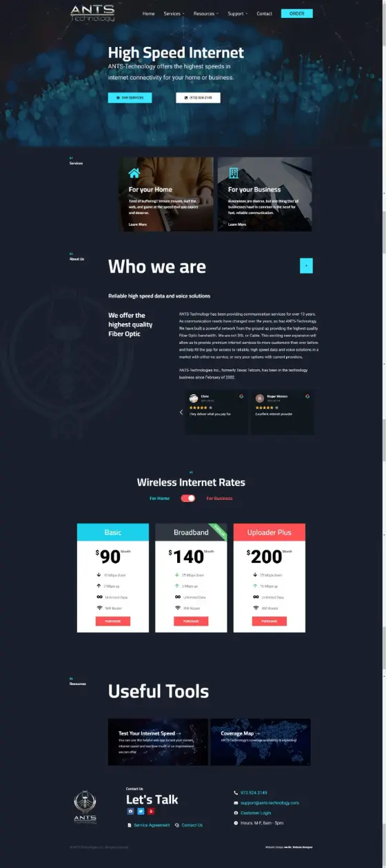 ANTS Technologies website