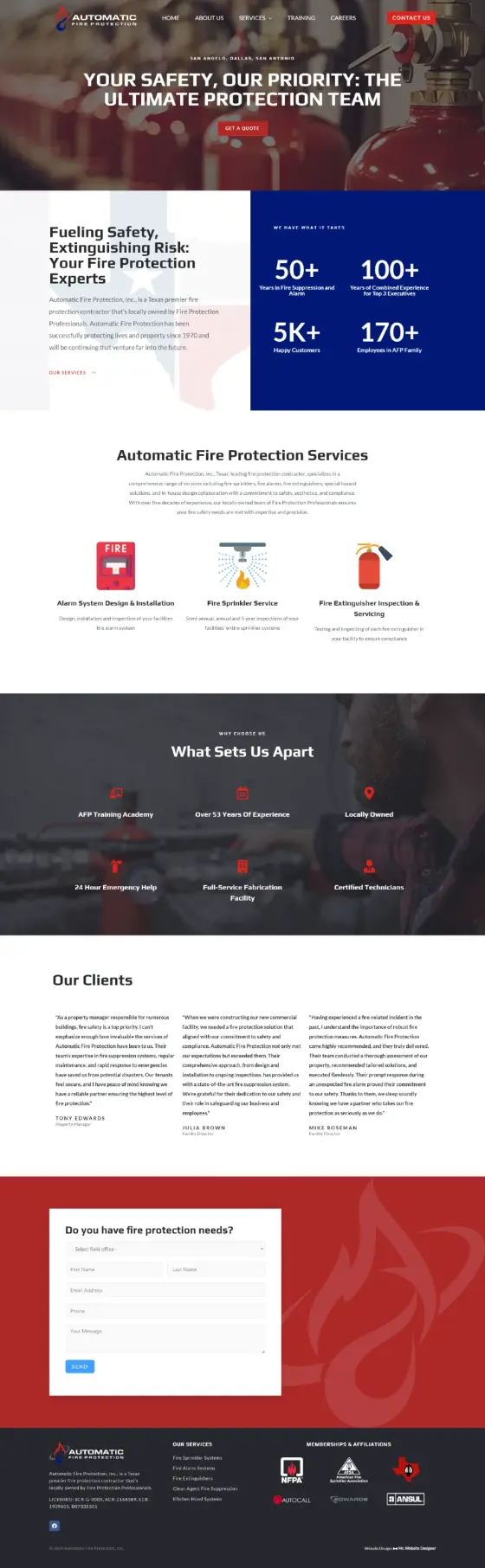 Automatic Fire Protection website