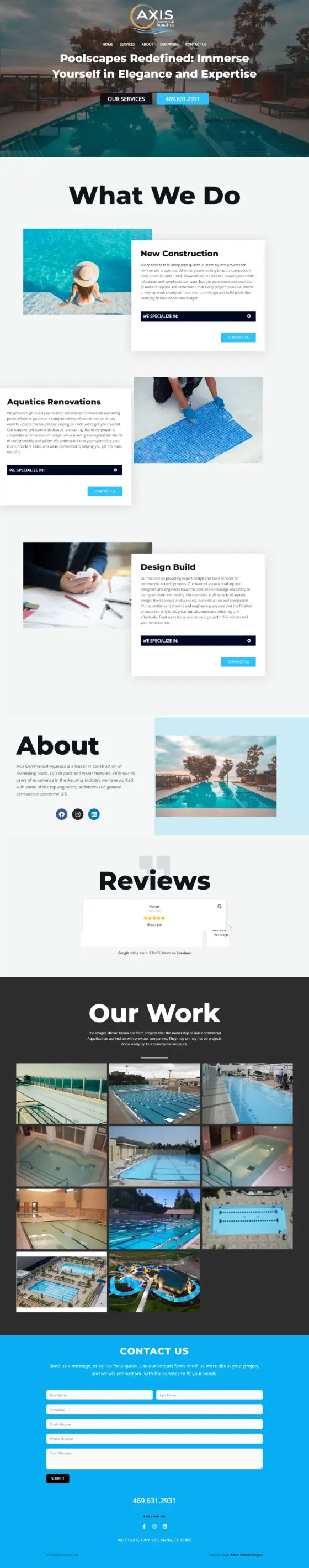 Axis Commercial website