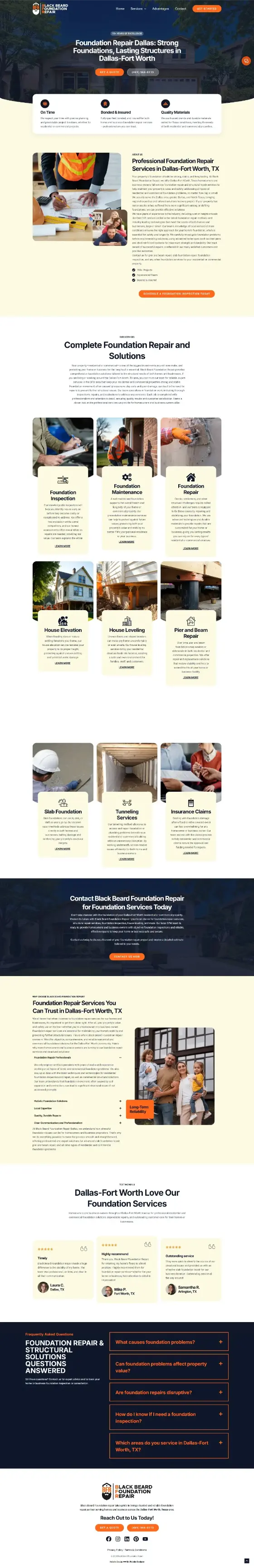 Black Beard Foundation Repair website