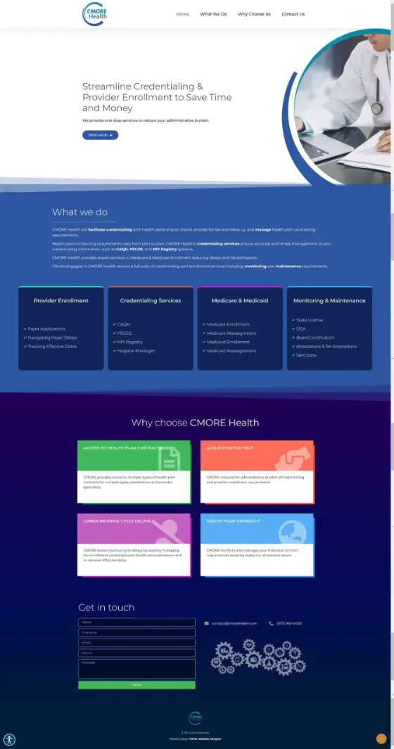 CMORE Health website