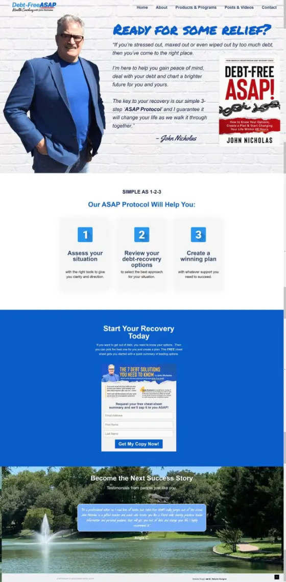 Debt-Free ASAP website