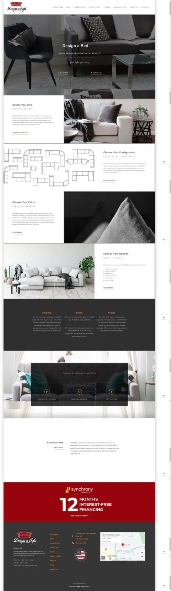 Design a Sofa website