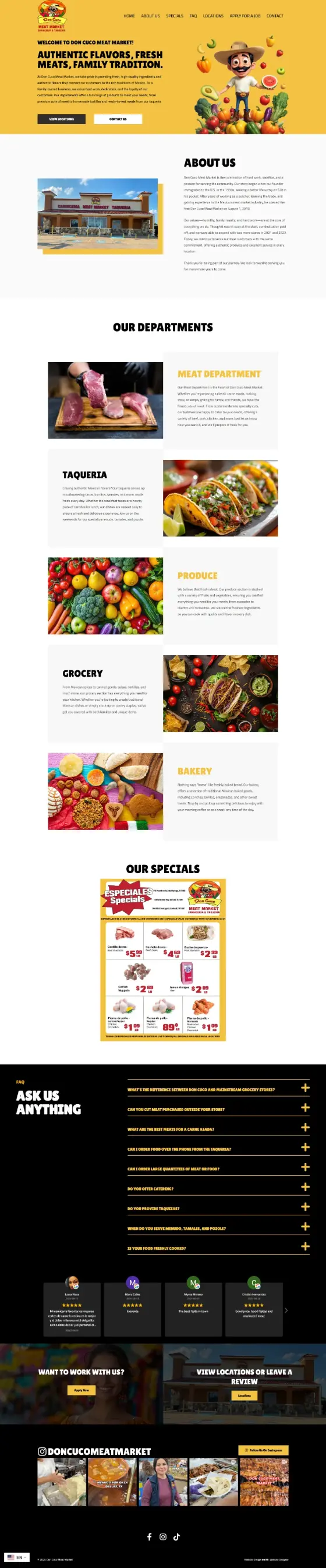 Don Cuco Meat Market website