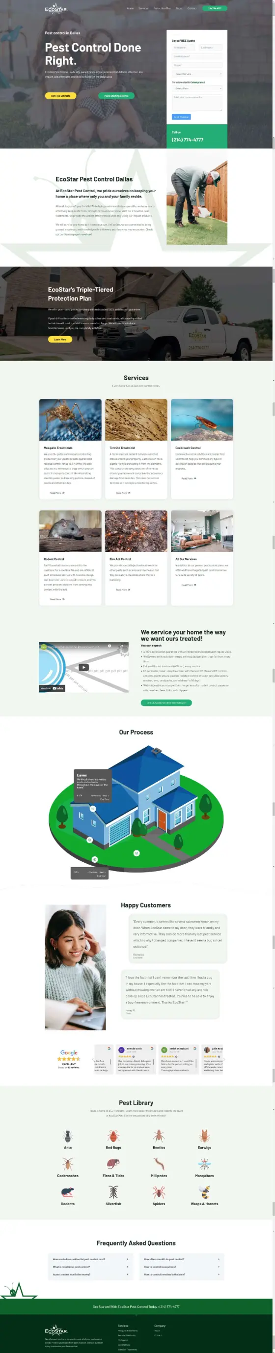 EcoStar Pest Control website