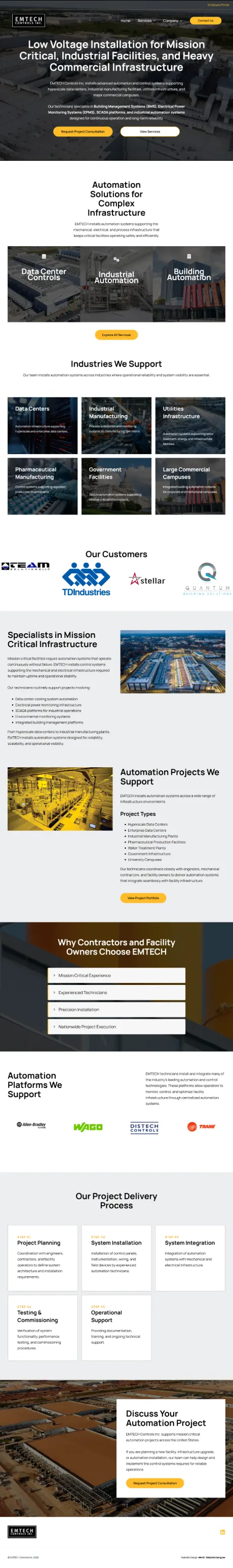EMTECH Controls Inc. website