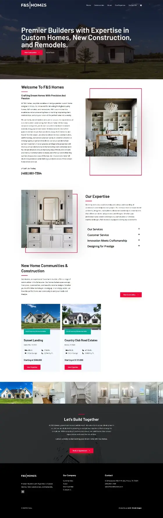 F&S Homes website
