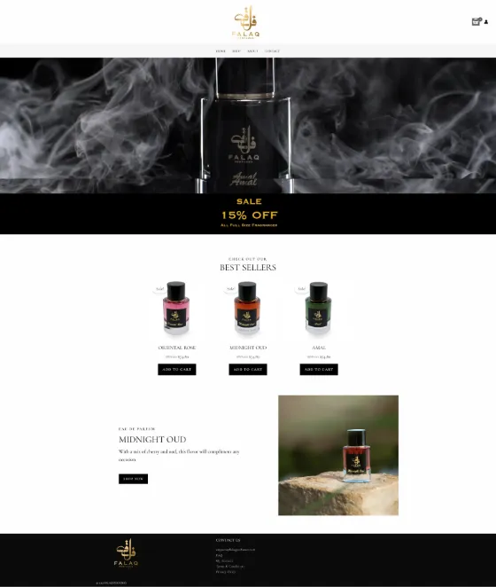 Falaq Perfumes website