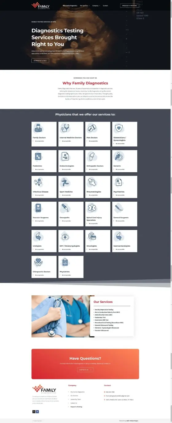Family Diagnostics website