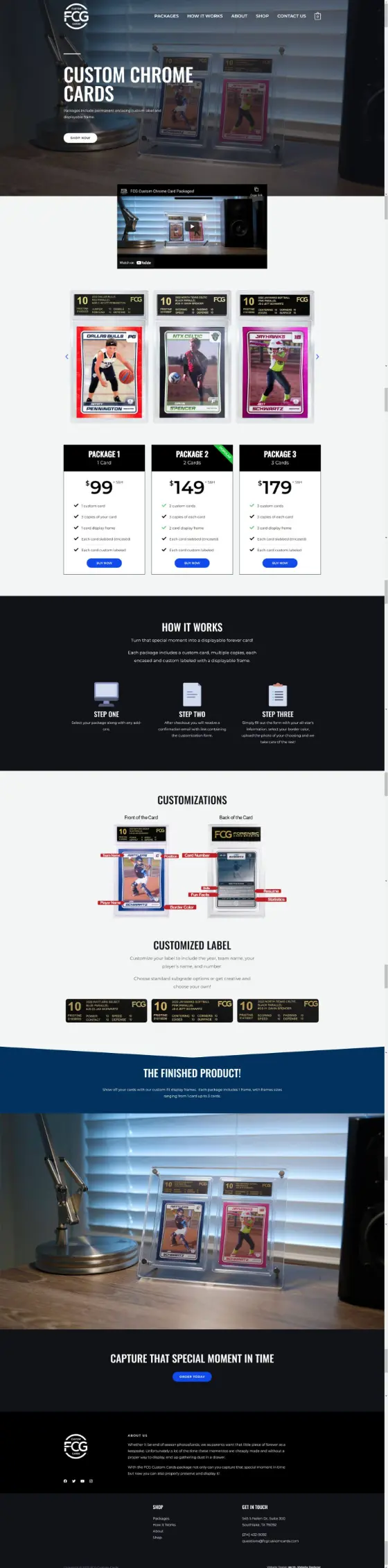 FCG Custom Cards website