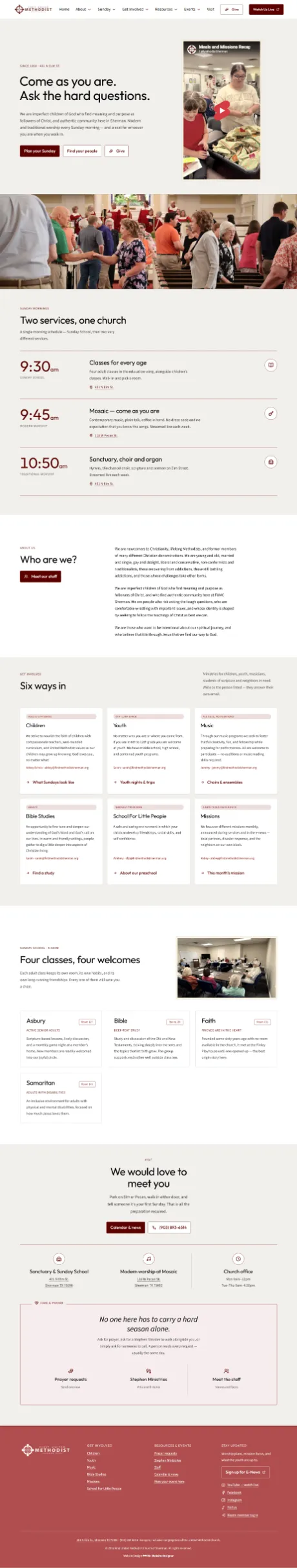 First Methodist Sherman website