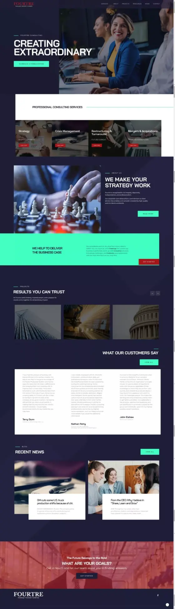 Fourtre Consulting website