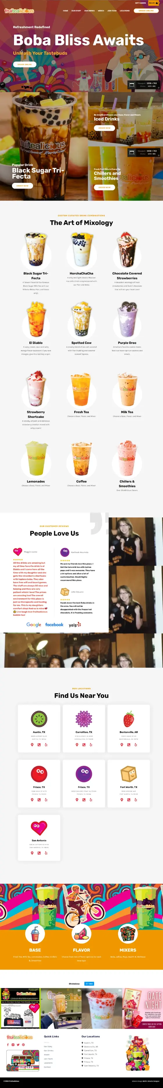 Fruitealicious website