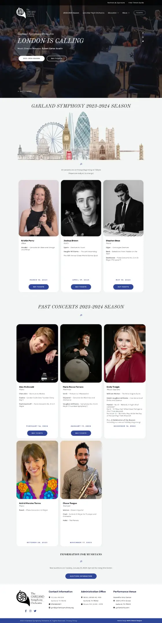 Garland Symphony website