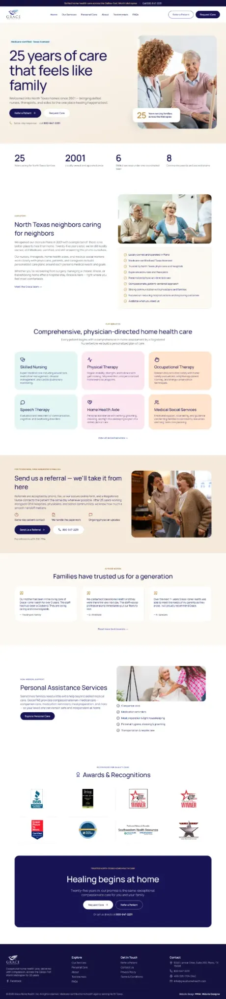 Grace Home Health website
