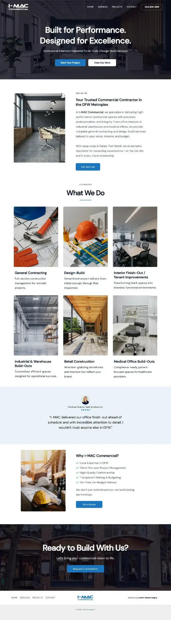 I-MAC Commercial website