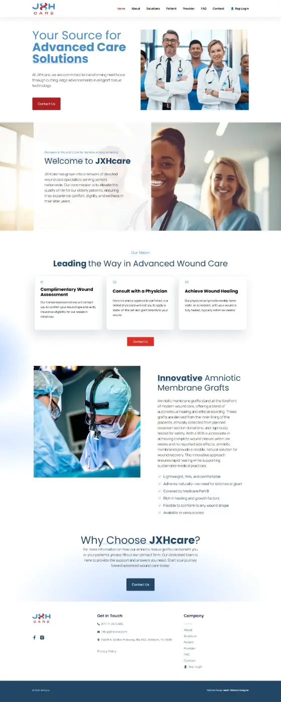 JXHcare website
