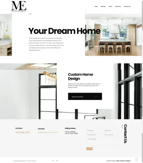 ME Development (v1) website