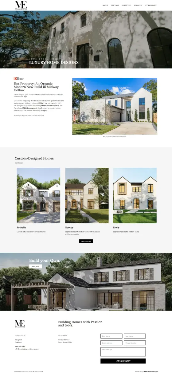 ME Development website