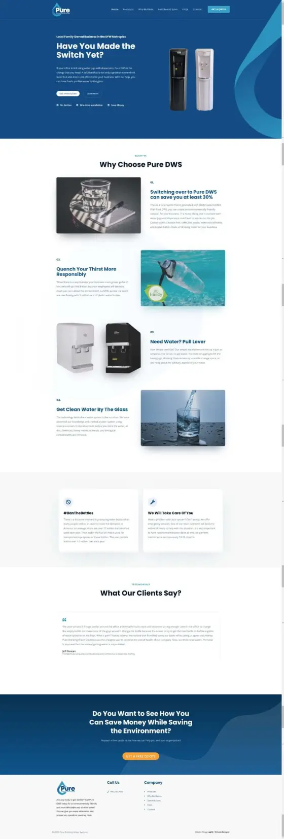 PURE Drinking Water Systems website