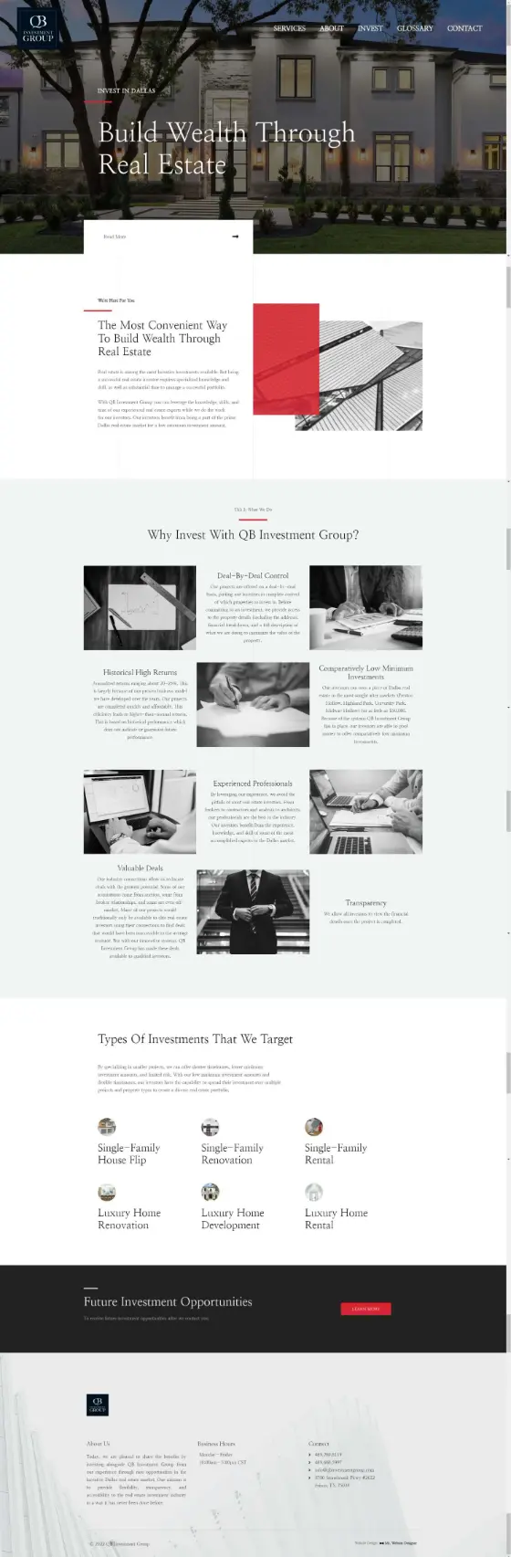 QB Investment Group website