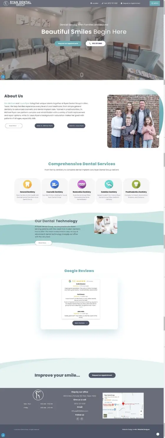 Ryan Dental Group website