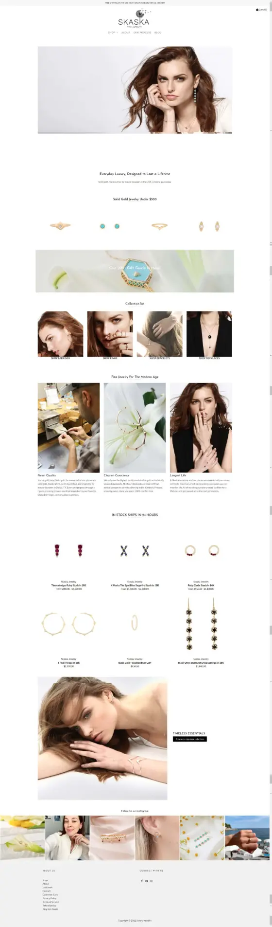 Skaska Fine Jewelry website