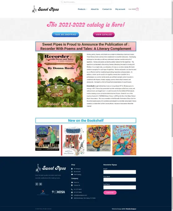 Sweet Pipes website