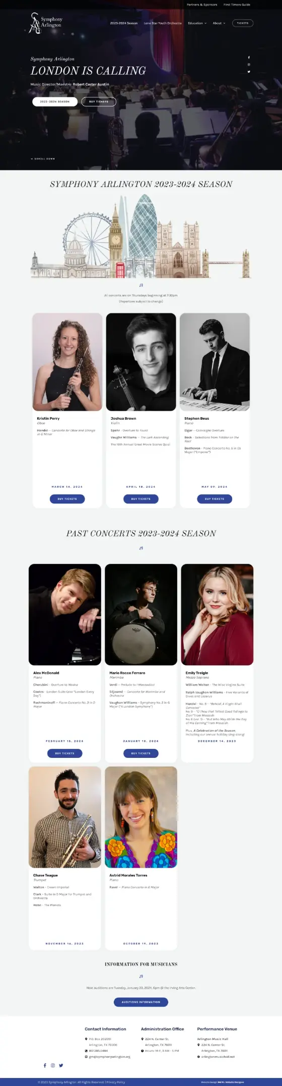 Symphony Arlington website