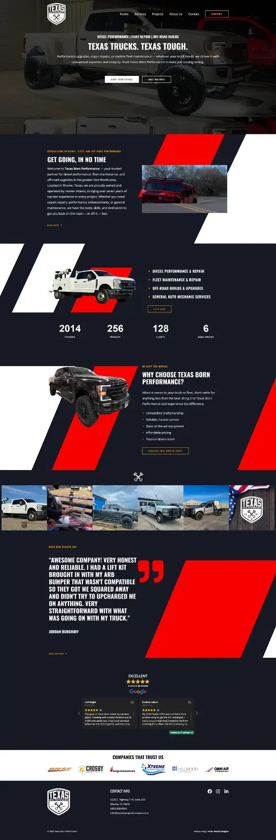 Texas Born Performance website