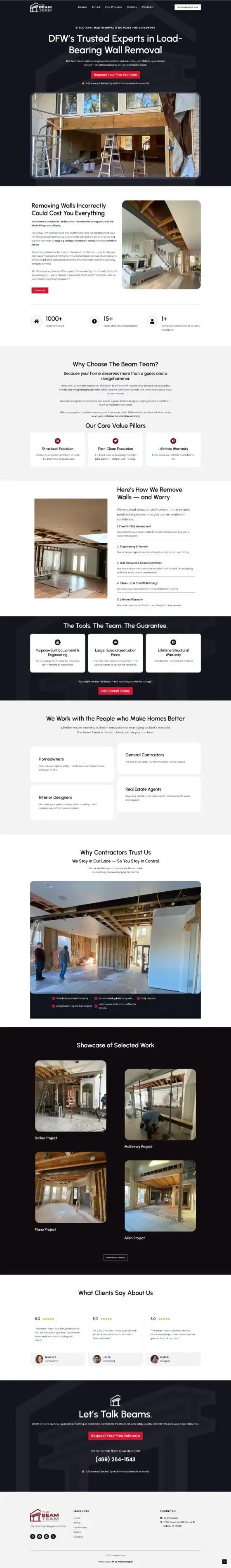 The Beam Team website