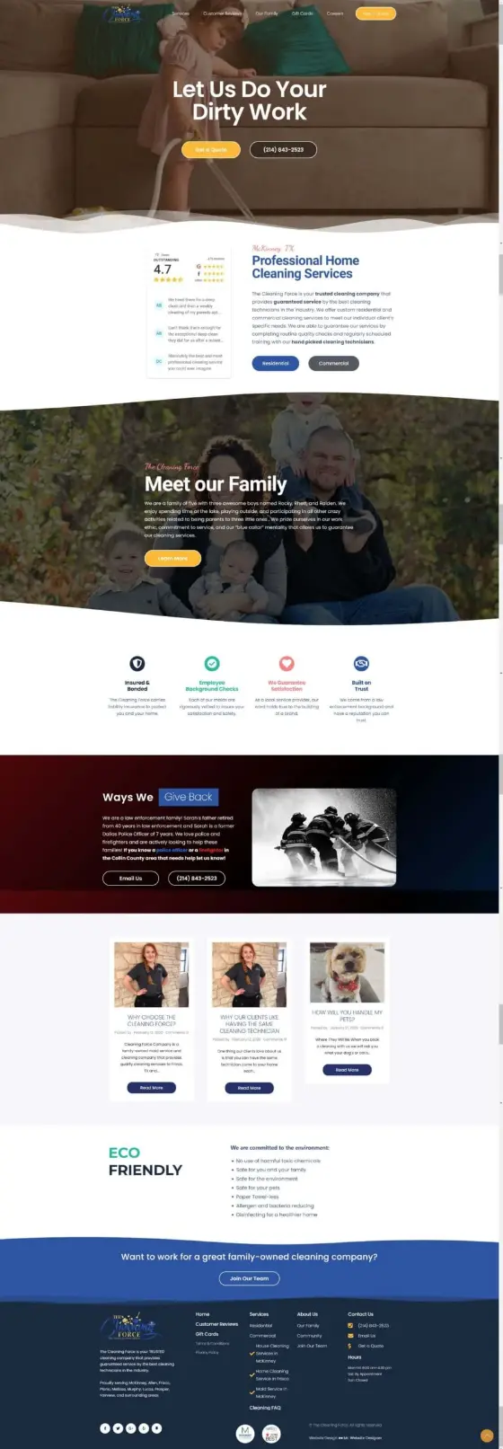 The Cleaning Force website