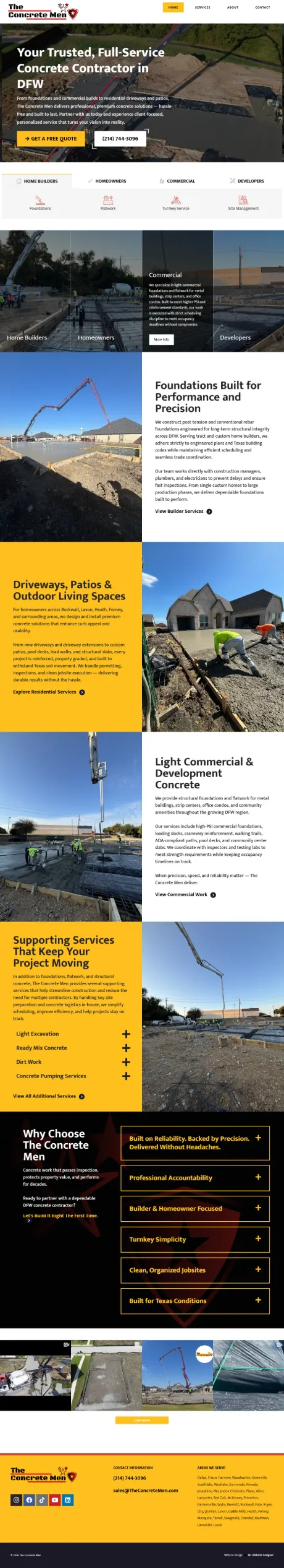 The Concrete Men website