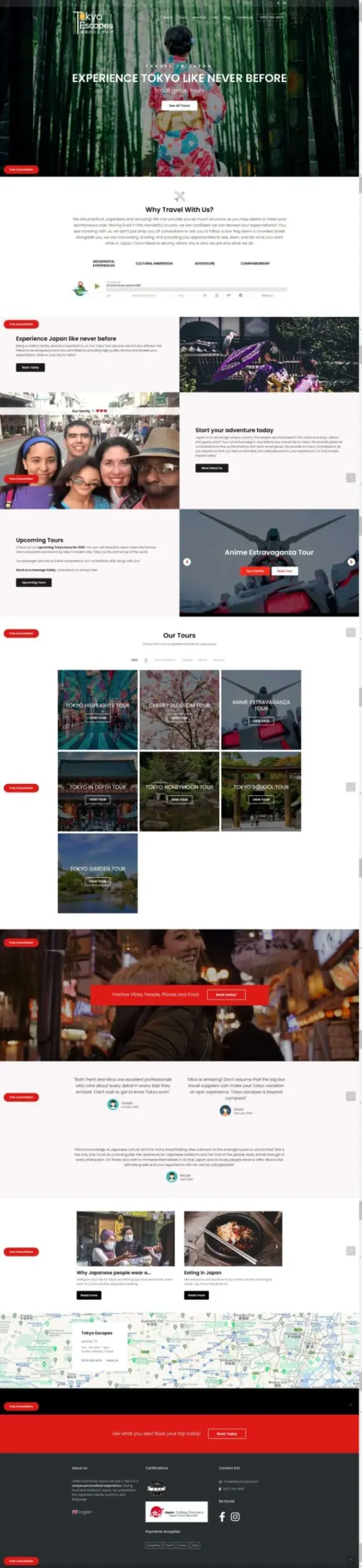 Tokyo Escapes website