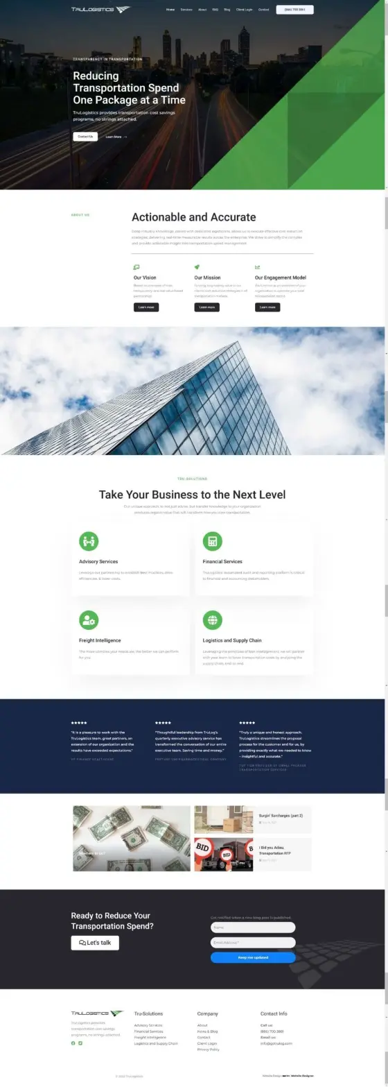 TruLogistics website