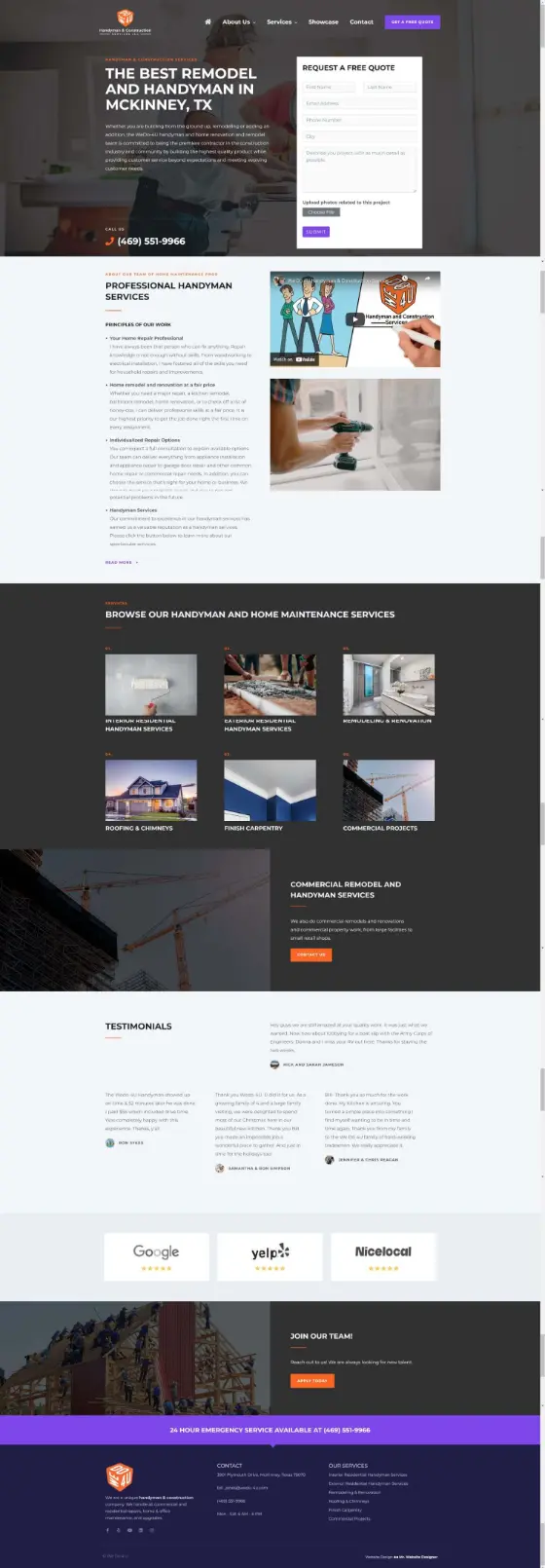 We Do 4 U Handyman Services website